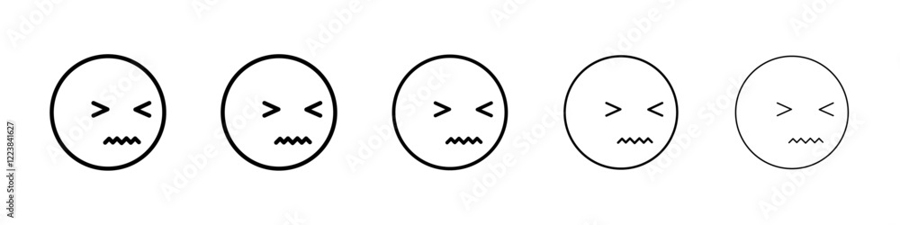 Angry emoji icon Vector logo sign Angry emoji icon Vector logo sign