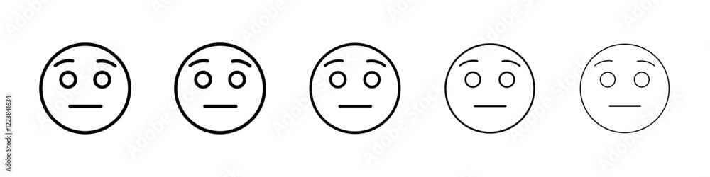 Obraz premium Anguished emoji icon Vector logo sign
