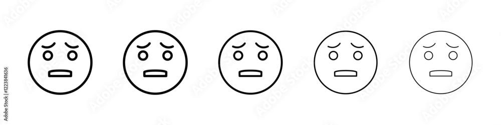 Anguished emoji icon Vector logo sign Anguished emoji icon Vector logo sign