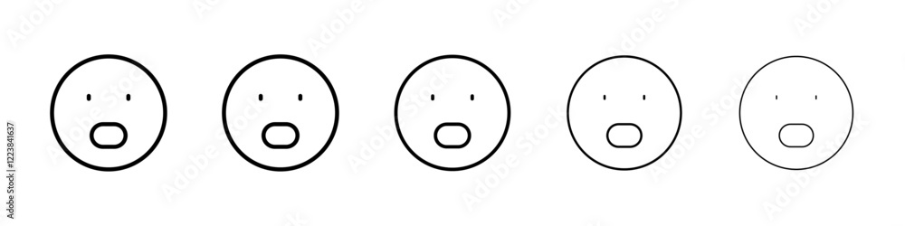 Fototapeta premium Anguished icon Vector logo sign