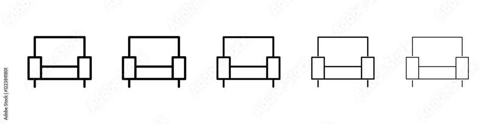 Arm chair icon Vector logo sign Arm chair icon Vector logo sign