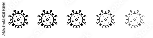 Bacteria icon Vector logo sign