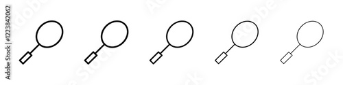 Badminton icon Vector logo sign