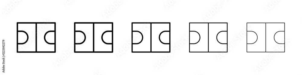 Basketball field icon Vector logo sign Basketball field icon Vector logo sign