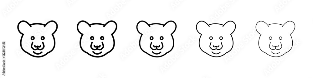 Bear icon Vector logo sign Bear icon Vector logo sign