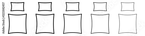 Bed linen icon Vector logo sign