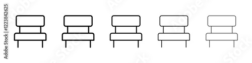 Bench icon Vector logo sign
