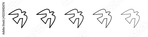 Bird icon Vector logo sign