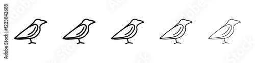 Bird icon Vector logo sign