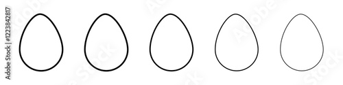Boiled egg icon Vector logo sign
