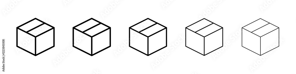 Box pack icon Vector logo sign Box pack icon Vector logo sign