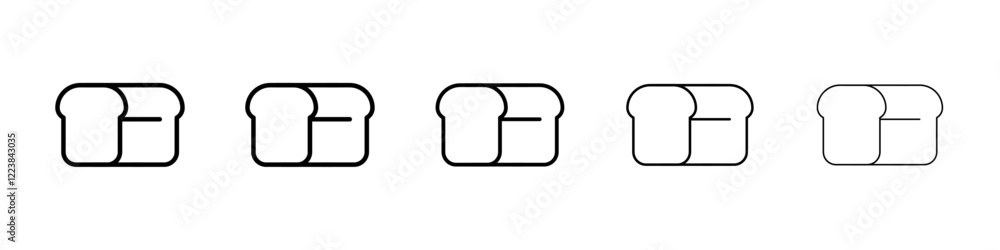 Bread icon Vector logo sign Bread icon Vector logo sign