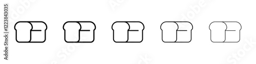 Bread icon Vector logo sign