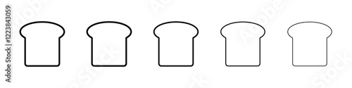 Bread slice icon Vector logo sign