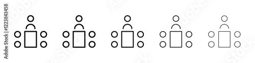 Business meeting icon Vector logo sign