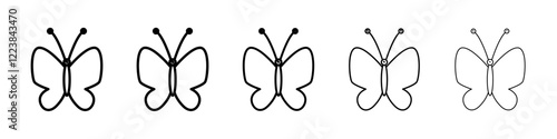 Butterfly icon Vector logo sign