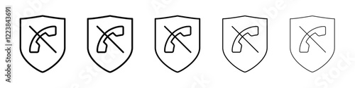 Call blackist icon Vector logo sign