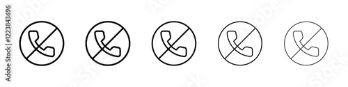 Call blocker icon Vector logo sign