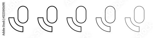 Call record icon Vector logo sign