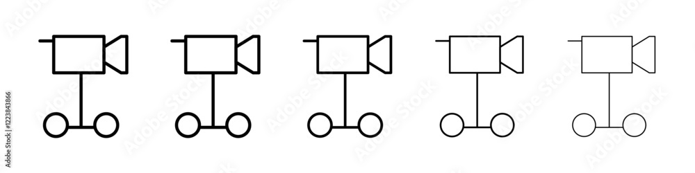 Camera wheels icon Vector logo sign Camera wheels icon Vector logo sign