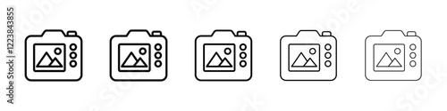Camera picture icon Vector logo sign