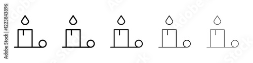 Candle stand Vector logo sign