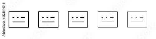 Caption icon Vector logo sign