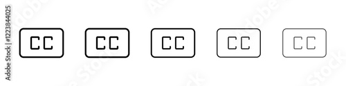 Caption icon Vector logo sign