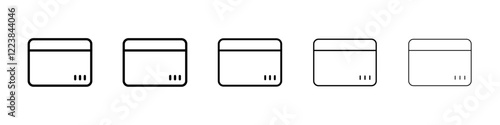 Card icon Vector logo sign
