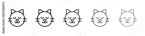 Cat icon Vector logo sign