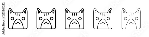 Cat icon Vector logo sign