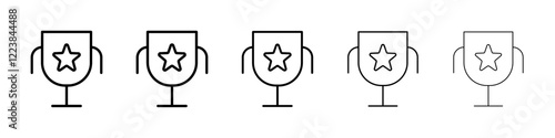 Champion trophy icon Vector logo sign