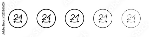 Check 24 icon Vector logo sign