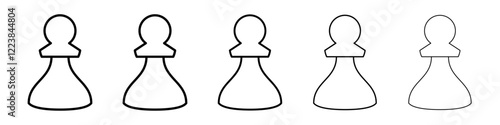 Chess icon Vector logo sign