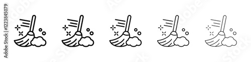 Cleaning brush icon Vector logo sign