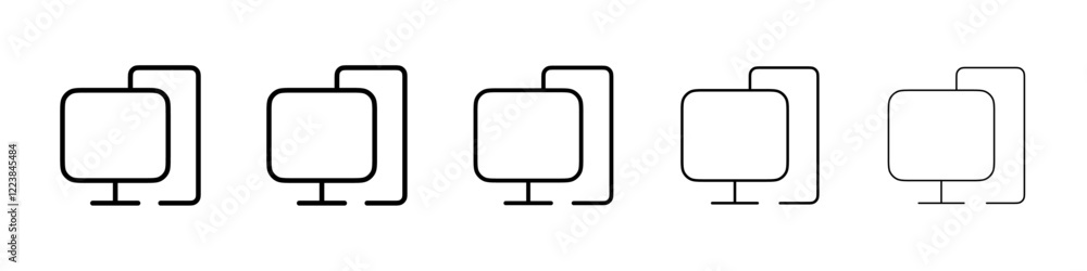Computer desktop icon Vector logo sign