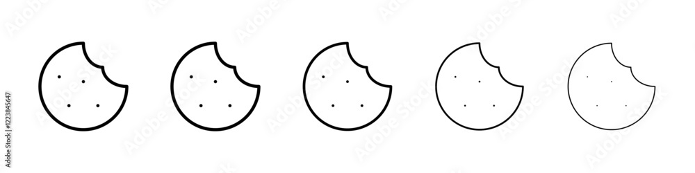 Cookie icon Vector logo sign