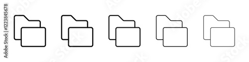 Copy folder icon Vector logo sign