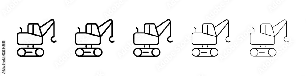 Crane lifter icon Vector logo sign Crane lifter icon Vector logo sign