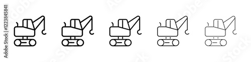 Crane lifter icon Vector logo sign