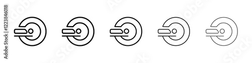 Ct scan icon Vector logo sign
