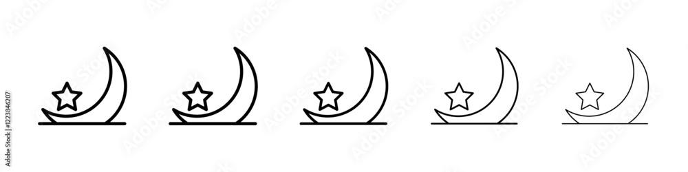 Daff moon icon Vector logo sign Daff moon icon Vector logo sign
