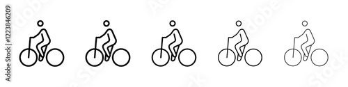 Cycling icon Vector logo sign