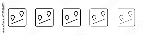 Distance icon Vector logo sign