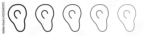 Ear icon Vector logo sign