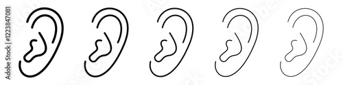 Ear icon Vector logo sign