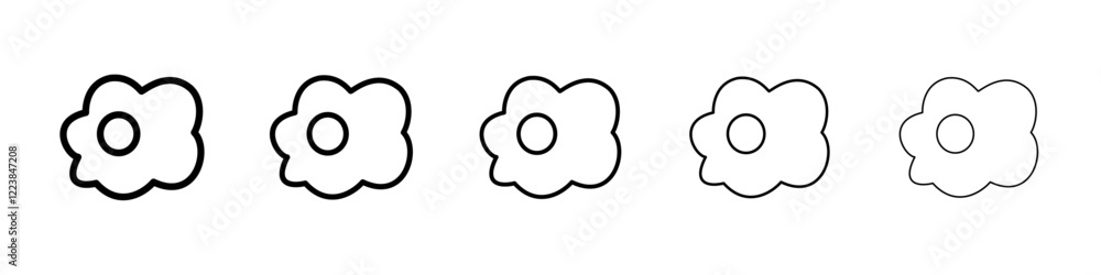 Egg fry icon Vector logo sign Egg fry icon Vector logo sign