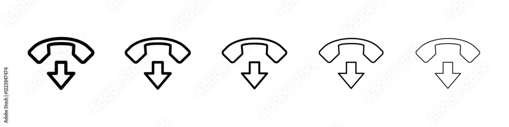 End call icon Vector logo sign End call icon Vector logo sign