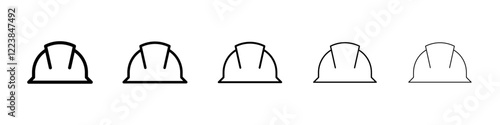 Engineer helmet icon Vector logo sign
