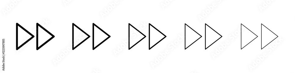 Fast forward icon Vector logo sign Fast forward icon Vector logo sign